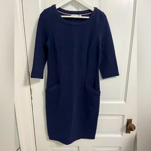 Boden Ottoman Dress Navy